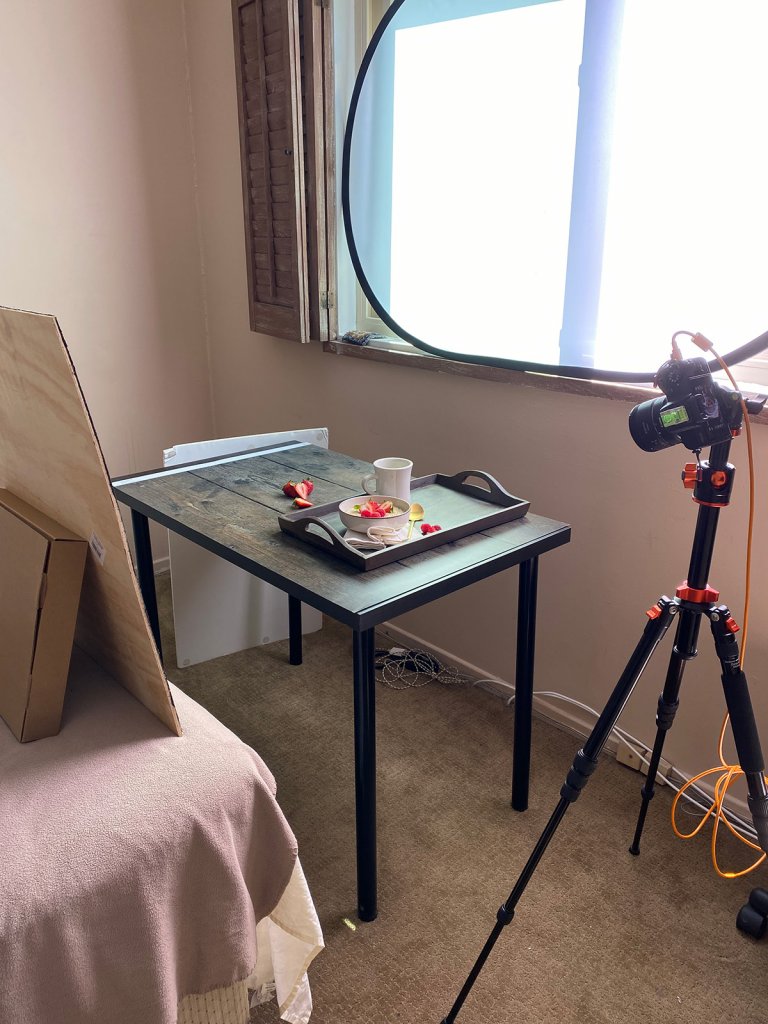 Foto Setup in meinem Airbnb Zimmer