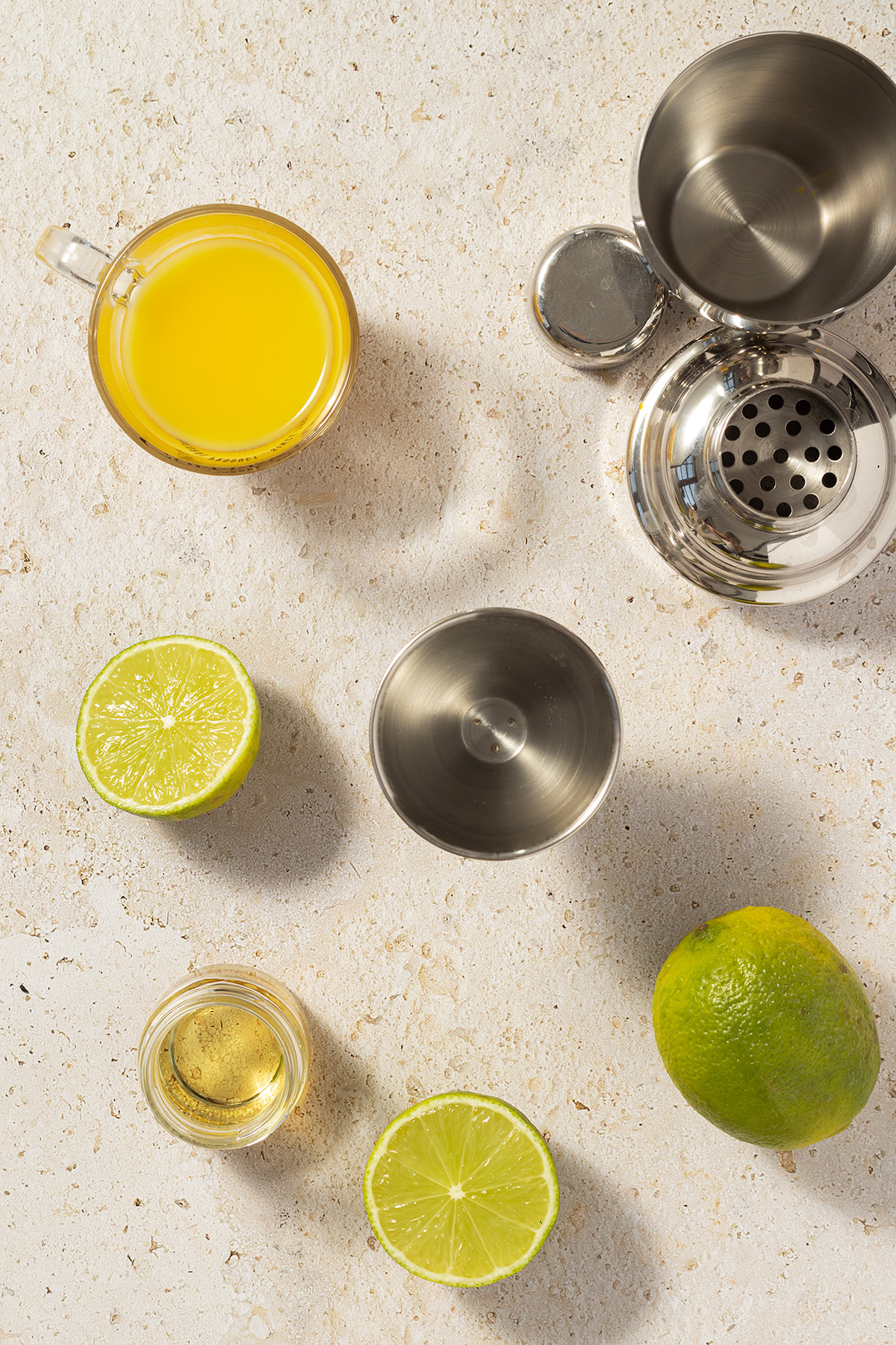 Zutaten f&uuml;r den Skinny Margarita Cocktail
