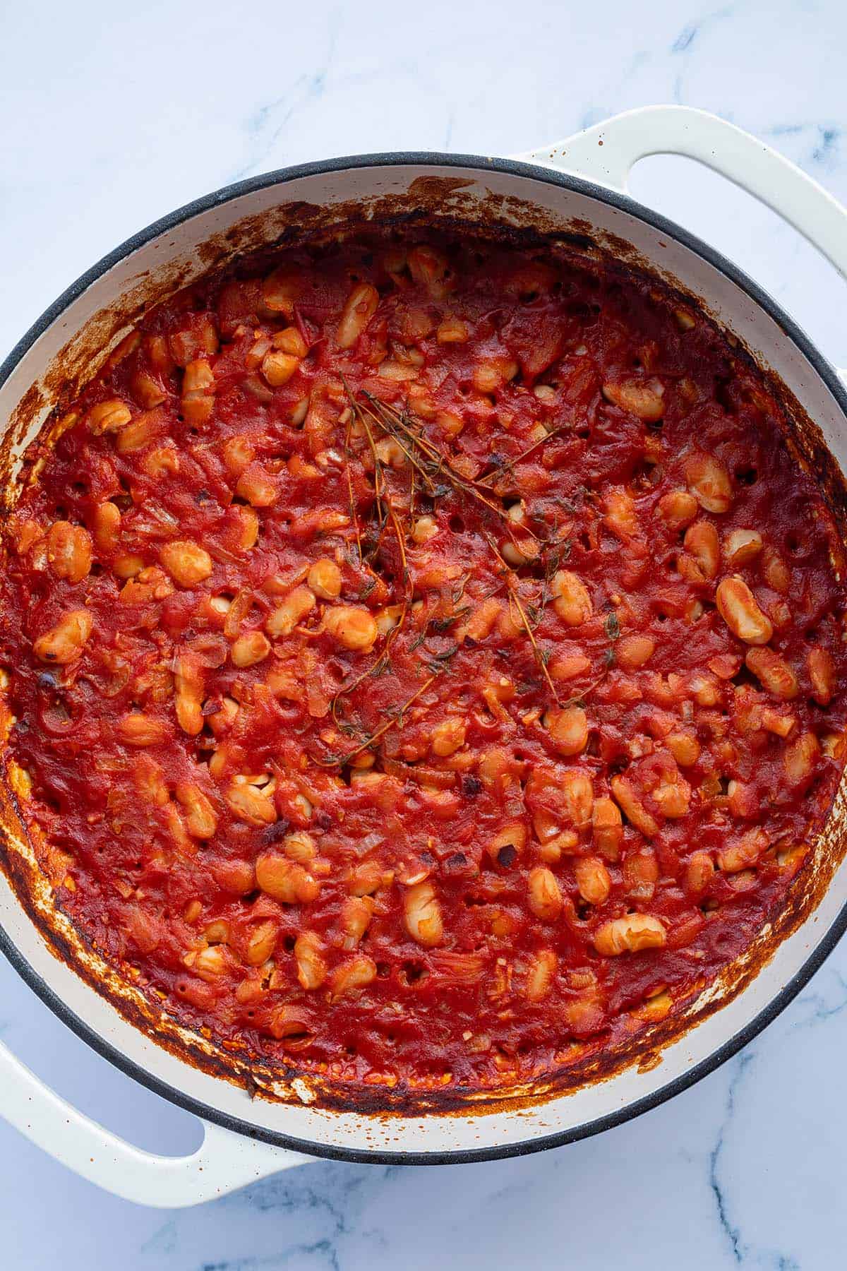 Gebackene Bohnen in Tomatensauce.