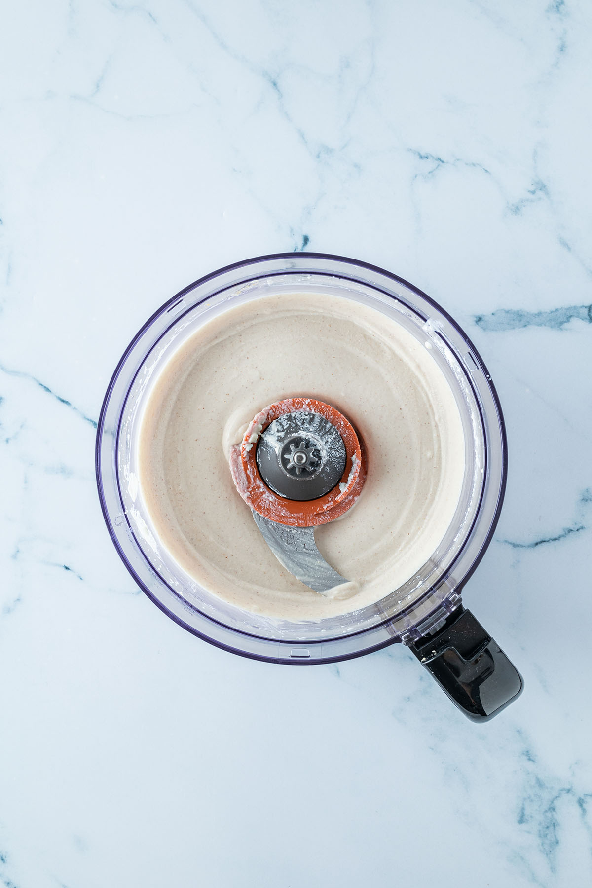 Zutaten f&uuml;r die H&uuml;ttenk&auml;se-Eiscreme wurden in einem Mixer glatt p&uuml;riert.